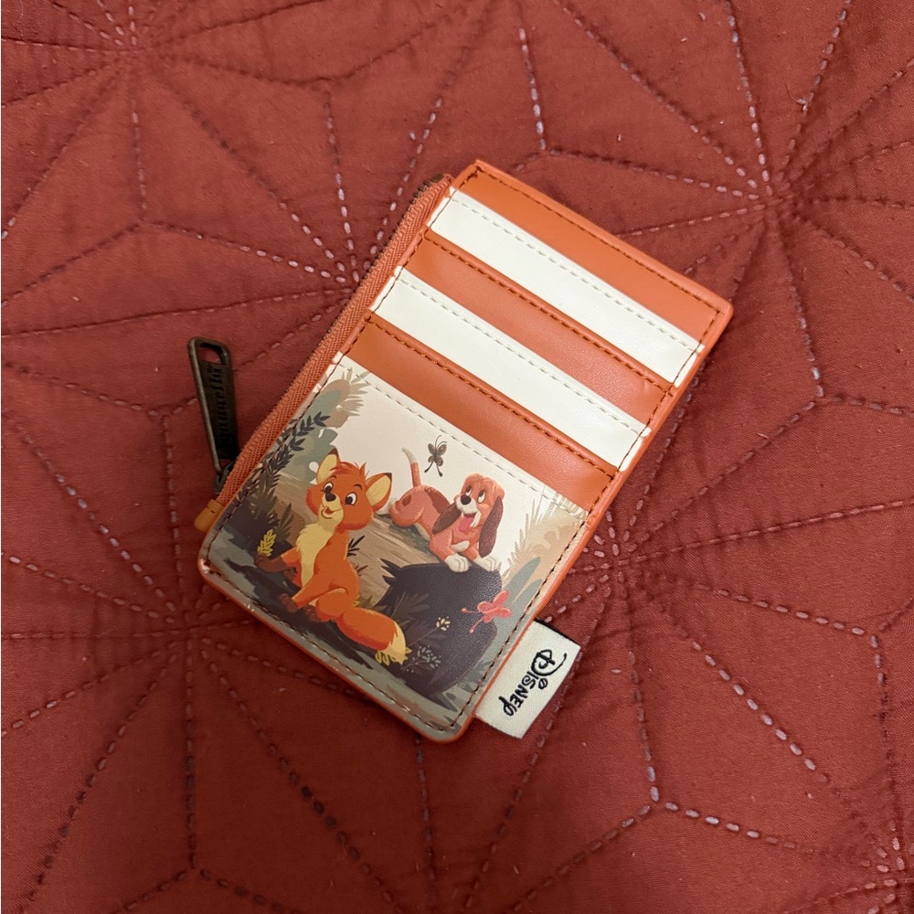 Disney Orange Card Holder with Zipper